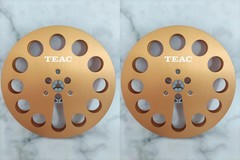 One Pair silvery TAPE REEL TEAC 7&Prime; inch Light Metal Aluminum Take Up Reel