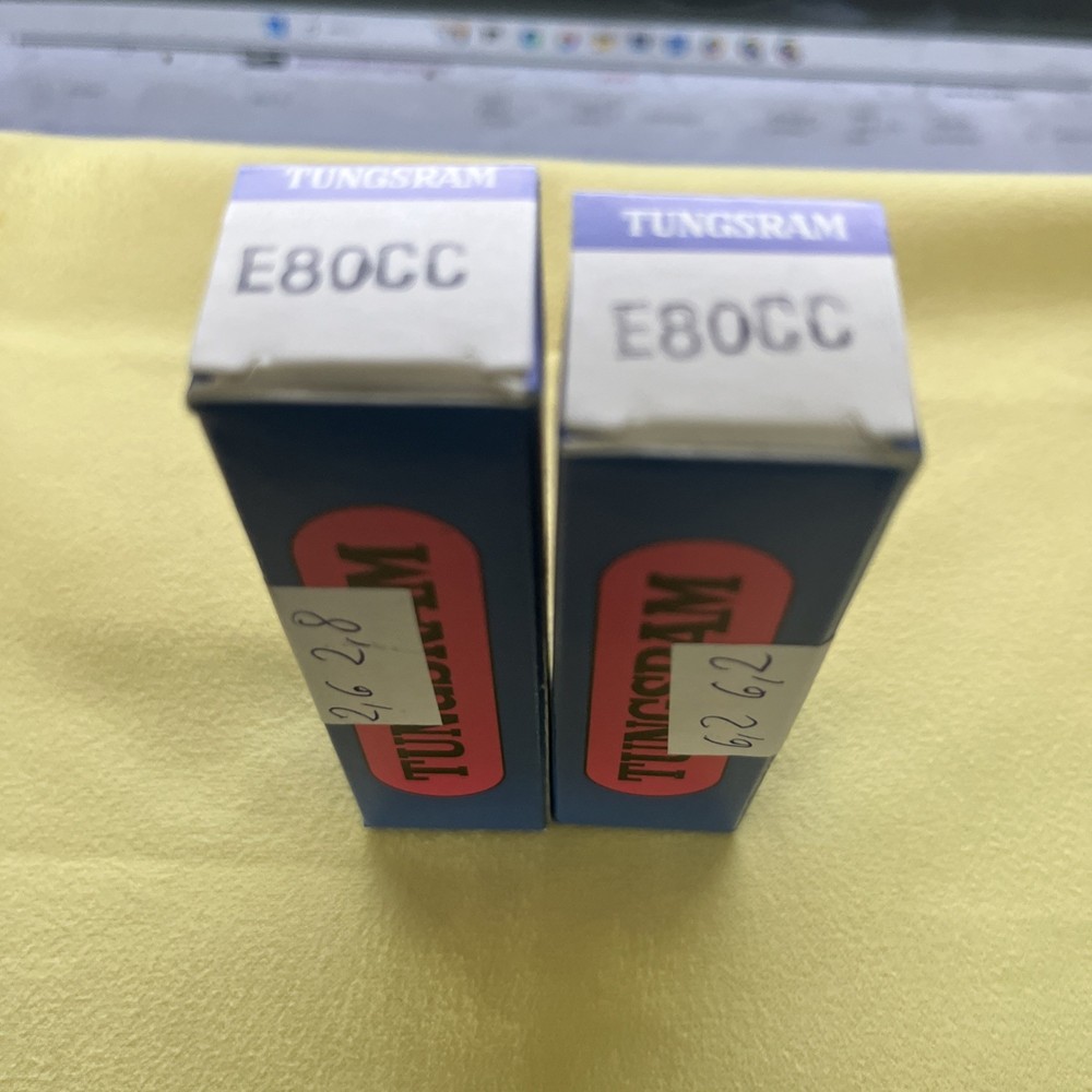 Tungsram E80CC 6085 CV5989 /Top 12AU7 new tested matched lot of 2