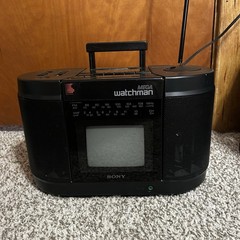 VTG Sony Mega Watchman TV AM FM Radio Cassette FD-555 TESTED WORKS