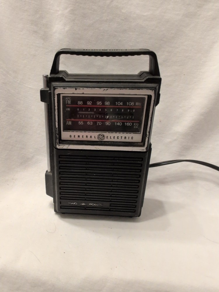 Vtg GE Portable Radio AM/FM Model 7-2800B Two Way Power General Electric