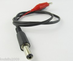 5pcs 0.5M 50cm Test Cable 5.5 x 2.5mm DC Power Male Plug to Dual Alligator Clip