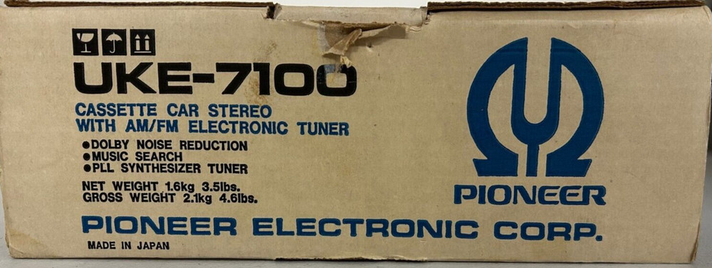Pioneer UKE-7100 Cassette Car Stereo with AM/FM Electronic Tuner