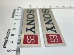 Sony ES Speaker Grill Badges Pair Custom Made Aluminum