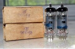 2pcs 6K4P-EV = EF93, 6BA6, W727 HF Pentode Tube NEVZ Soviet 1970-80s NEW in BOX