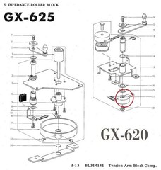 Akai GX-625 GX-620 GX-630D Auto Shut Off Cam Lever – MZ580500 – Nylon