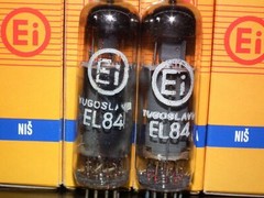 EL84 6BQ5 Tungsram Hungary – NOS platinum matched pair from 70s NOS NIB EI Boxes