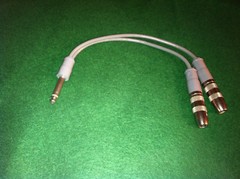 Switchcraft Adapter – One 1/4 inch Male Plug – Two 1/4 inch Female Jacks Adapter