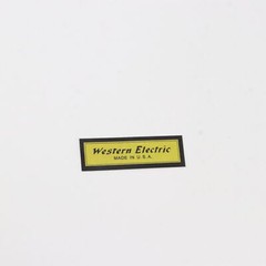 Western Electric paper sticker badge replacement piece 39mm(1.53&Prime;)X12mm(0.47&Prime;)