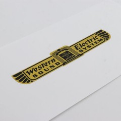 WESTERN ELECTRIC SOUND SYSTEM logo badge STICKER DECAL waterproof PVC 111mmX24mm