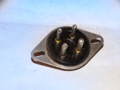 1-Vintage Male Flush Mount Amphenol Plug 4-pin, Leslie Hammond*