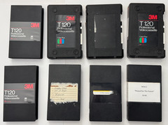 3M VHS T120 and Generic Lot 8 Video Cassette EMTPY Storage Cases Black