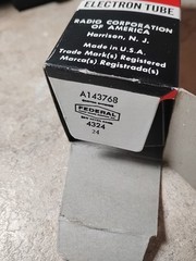NOS 5U4GB 5AS4A RCA Legendary Black Plate Rectifier 1963 Strong See Test
