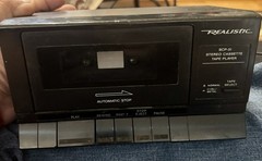 Realistic SCP-31 Stereo Cassette Tape Player Black Vintage Compact Tested