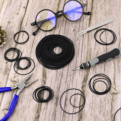 100 Pcs Cassette Recorder Rubber Belts 40-135mm Flat 1mm Tape Repair Kit