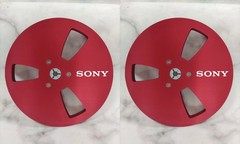 1 Pair 7 » SONY Tape Reel silvery Aluminum for Reel to Reel Empty Take up Reel