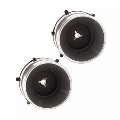 2pc Professional Polished Aluminum Reel To Reel Tape Ope NAB Hub Adapters Silver