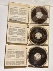 LOT 12 REEL TO REEL 5&Prime; TAPES PLASTIC REELS TO REEL SCOTCH MAGNETIC ~ 1/4 X 600
