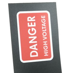 DANGER High Voltage logo badge Sticker Decal waterproof 58.5mm(2.3&Prime;)X41mm(1.6&Prime;)