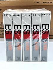 Sony ES L-500 Dynamicron Blue 150m Betamax Video Cassette Blank Tape 5 Set