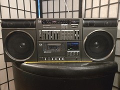 Sanyo C4 Boombox Vintage Stereo Cassette Tape Player with AM/FM Radio Tested