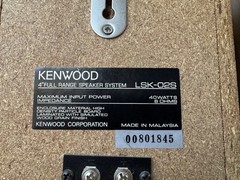 Kenwood LSK-02S 4” Full Range Speakers Pair 40W 8 Ohms Tested – Malaysia