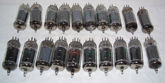 Lot of (20) 5749 6BA6W 5749W tubes,radio,ruggedized premium 6BA6,GE,Sylvania,+