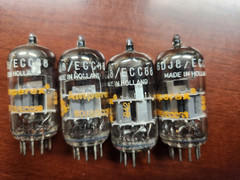 6DJ8 ECC88 Vacuum Tubes (4) Amperex Holland