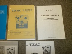 ORIGINAL Teac A-3340S – Service Manuals W/ Schematics, Parts List, Complete – EX
