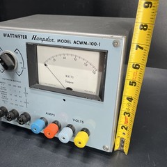 Vintage Hampden Wattmeter Model ACWM-100-1, Educational Training School Labs.