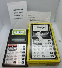 Rare Vintage Australian Racetrack Computer Calculator in Box With Manual