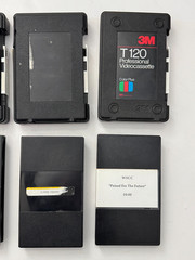 3M VHS T120 and Generic Lot 8 Video Cassette EMTPY Storage Cases Black