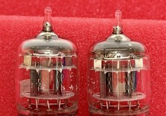 Two GE 6386 Tubes /Amplitrex Tested +100%/D Get /x3 Mica /Black Plates 1958 Date