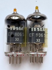 2PCS TESLA EF806S / EF86 / 6267 / 6J32P AUDIO TUBES! NOS! RARE! TESTED!