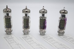 4 PCS EL84 / 6BQ5 /N709/6P14P-EV. TUNSGRAM. Pentode Tubes. Etracer Tested. NOS.