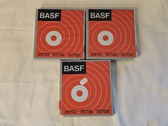 Lot of 3 BASF SP52 Reel to Reel Tape, 13 cm (5 inch) 180m 600ft – Factory Sealed