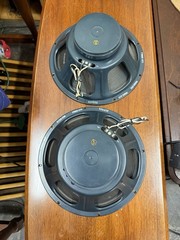 Matched Pair 1964 Jensen C12N Teal Speakers For Fender Tube Amplifier Original
