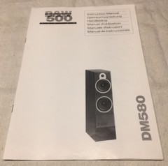 B&W 500 SERIES DM580 LOUDSPEAKER ORIGINAL INSTRUCTION MANUAL MULTILINGUAL M115
