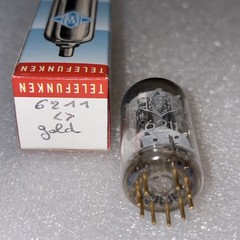 RARE GOLD PIN NOS TELEFUNKEN 6211 TUBE SIM TO ECC801s WEST GERMANY AMPLITREX NOS