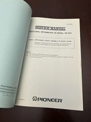 Pioneer QD-240 CD-4 Demodulator Service Manual Original OEM Vintage KL F Rare