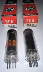 RCA 0A2 Voltage Regulator Vacuum Tube Quantity Of 2 Tested on TV/7 Tube Tester