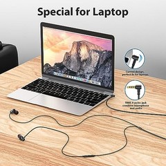 Wired Headphones Earphones for Laptop PC Chromebook Noise Isolating Ear Black