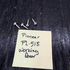 Pioneer PL-518 Turntable Parts – Tonearm Assembly Plate Screws