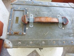 Vtg Aeronautical Radio Metal Carry Case, Olive Brown Unknown Brand
