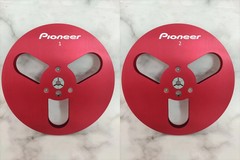 New One Pair Pioneer silvery 7 » Tape Reel Light Metal Aluminum Take Up Reel