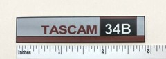 TASCAM 34B Tape Deck Badge Custom Aluminum