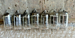 Lot Of 7 RCA JRC- 12AU7/A/ECC82 Vacuum Tubes TV7 Tested STRONG