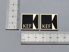 KEF Speaker Badge Logo 25mm Premium Gold Pair With Adhesive