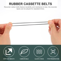 90 Pcs Radio Tape Belt Cassette Deck Belts Player Rubber Traction