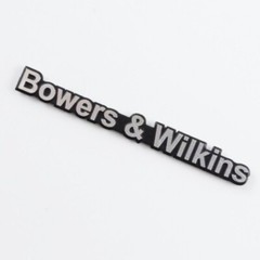 Bowers & Wilkins logo badge replacement piece Aluminum 51mm(2.00&Prime;)X5mm(0.19&Prime;)