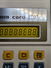 Canon Card LC-32 Vintage Pocket Size Calculator in Box – Working